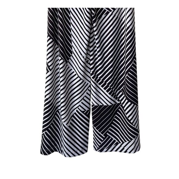 Travelers Chico's Wide Leg Pants Small NWT Stripe Palazzo Boho Ren Faire Pull On - Picture 9 of 15